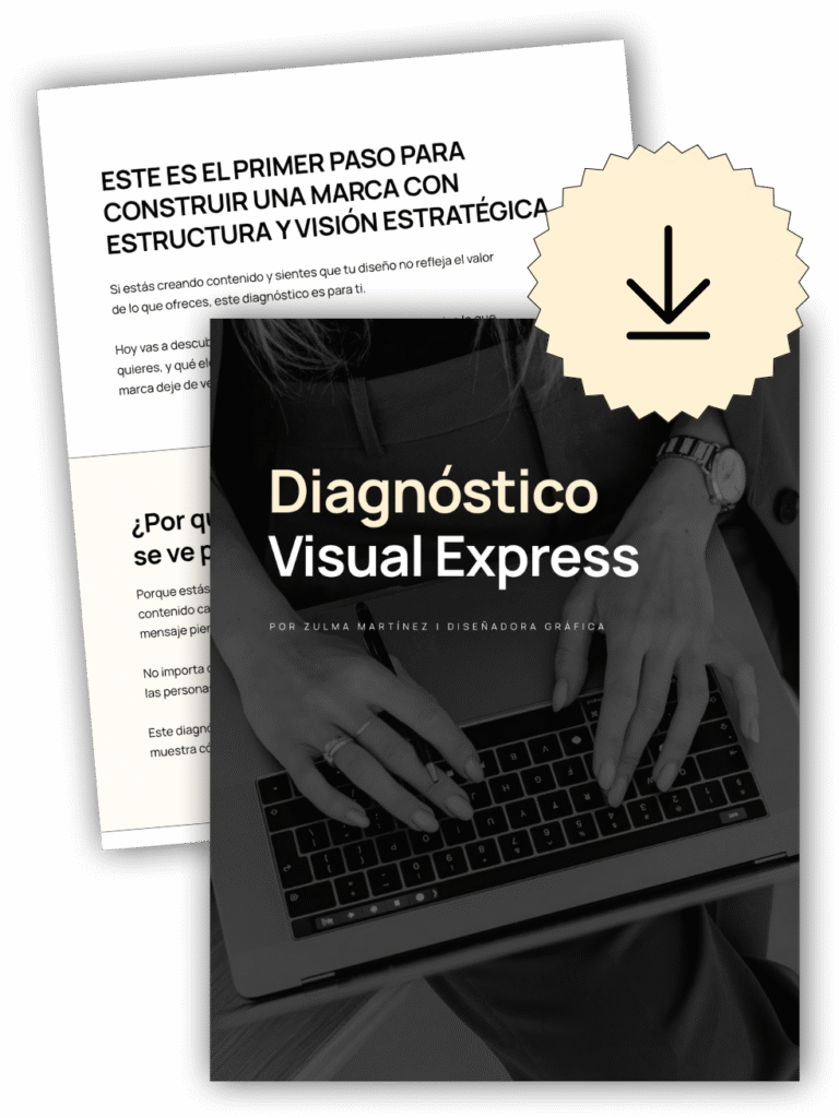 Mockup digital del recurso gratuito Diagnóstico Visual Express de Zulma Martínez