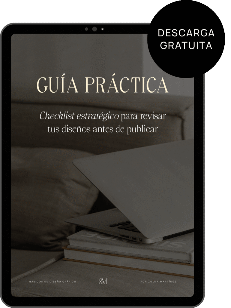 Mockup en tablet del recurso gratuito Guía Práctica de Zulma Martínez.